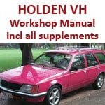 Holden Commodore VH Woirkshop Manual Complete with all Supplements